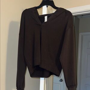 Yogalicious Dark Brown Long Sleeve Crop set